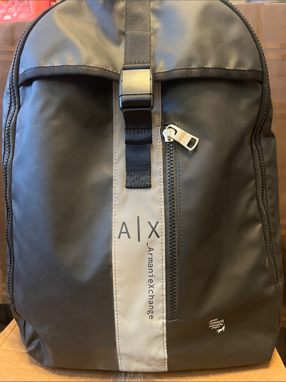 Armani Exchange Men's Black Soft Shell Backpack 952466